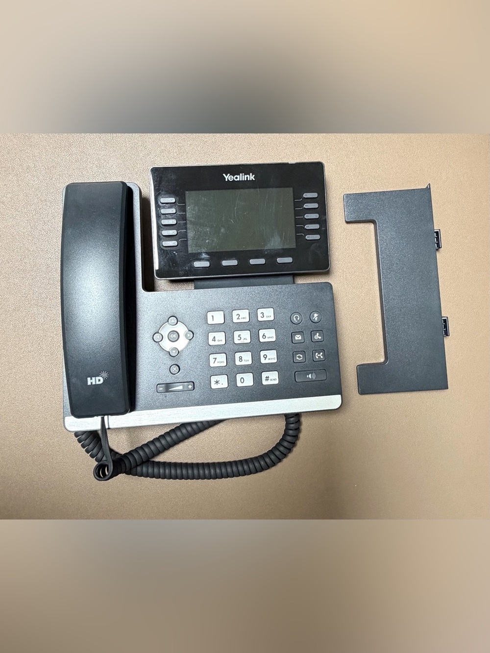 Link Black and Silver VoIP Desk Phone with LCD Module